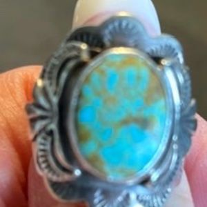 Vintage Southwestern Navajo Natural Turquoise Ring size 6
